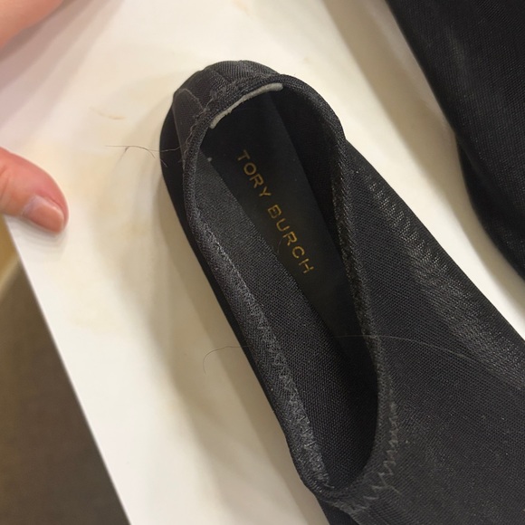 Tory Burch Black Flats with Gold Accent - Picture 5 of 6